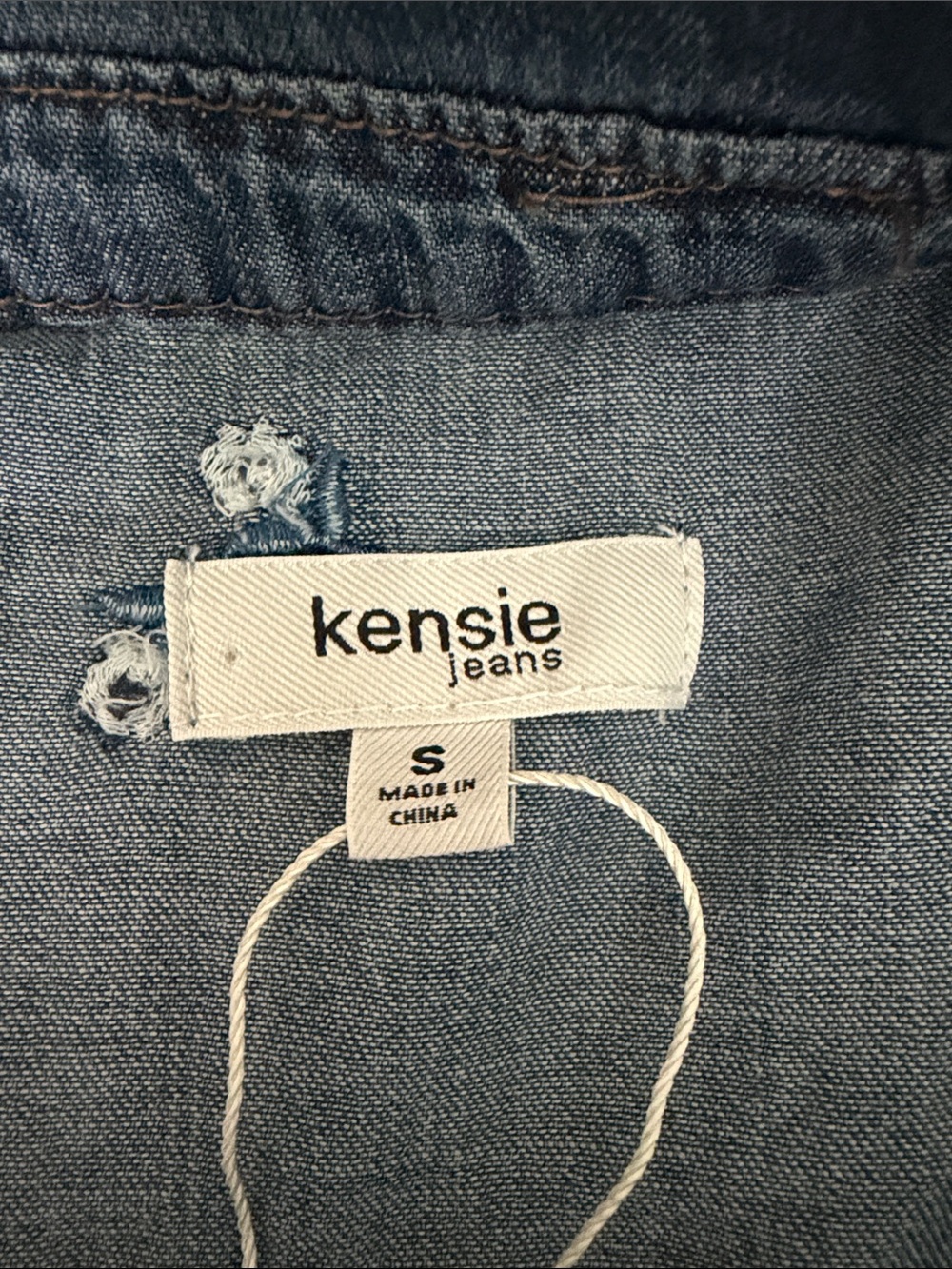 Kensie Denim Blouse - Picture 2 of 5